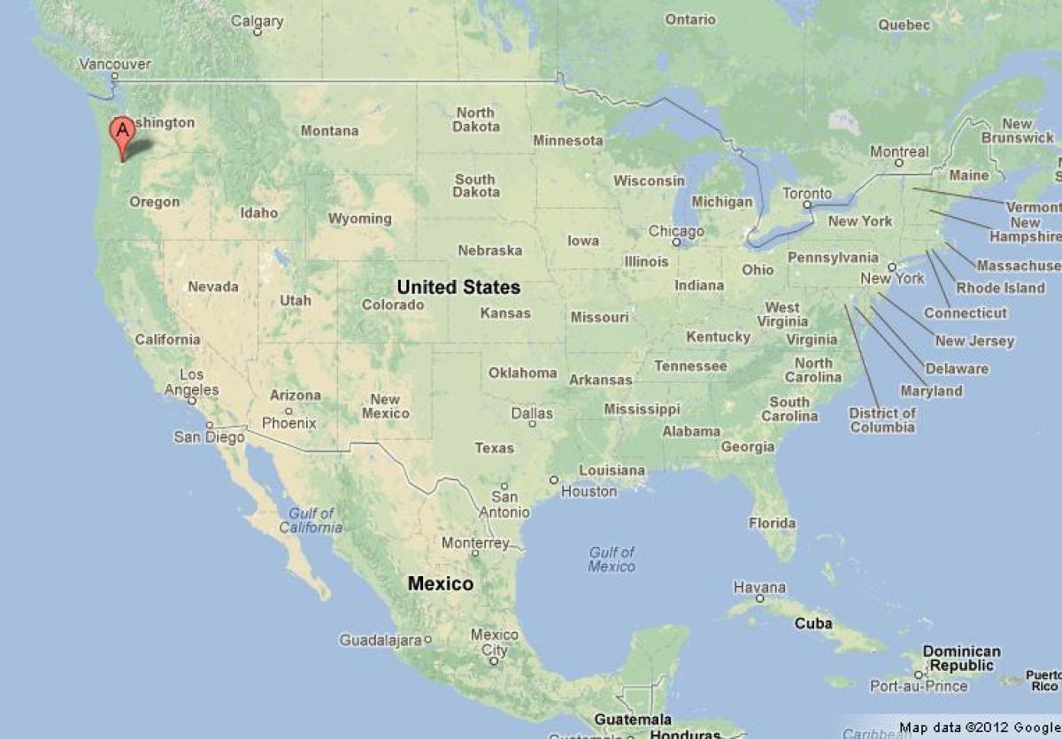 Portland na mapie USA
