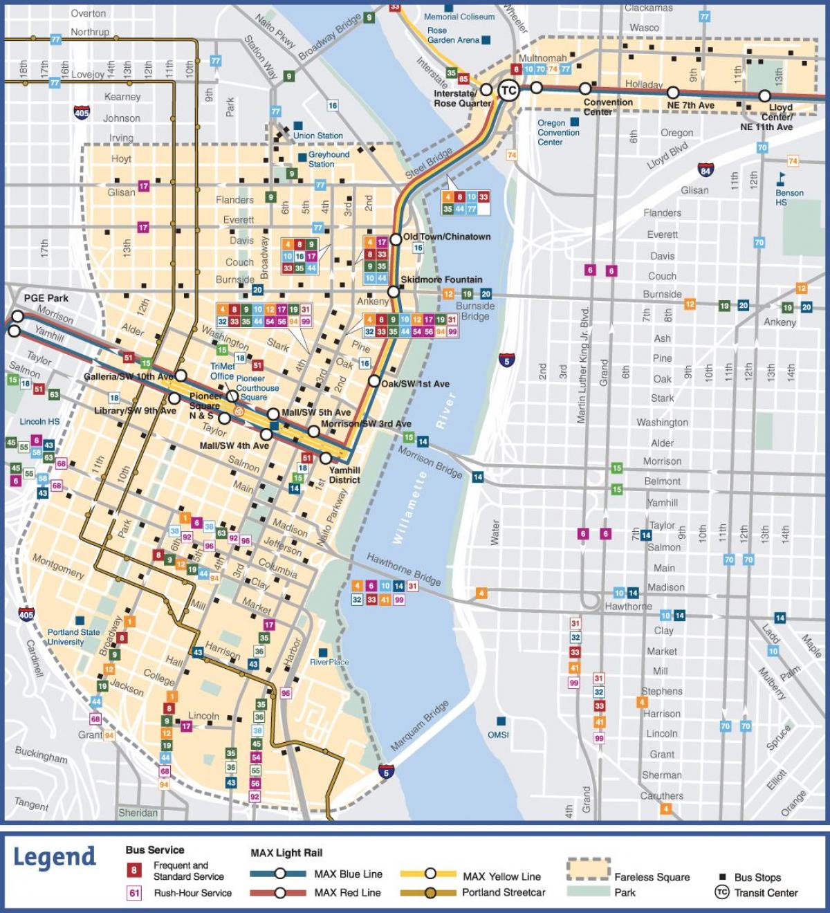 tranzyt mapie Portland