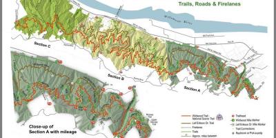 Leśny Park Portland trail mapie