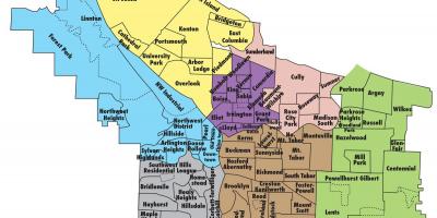 Mapa okolic w Portland