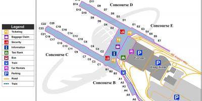 Mapę lotniska Portland