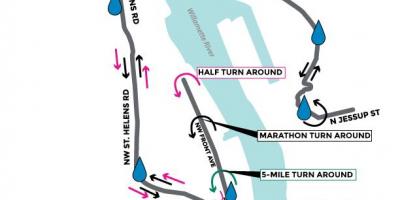 Mapa Portland maraton