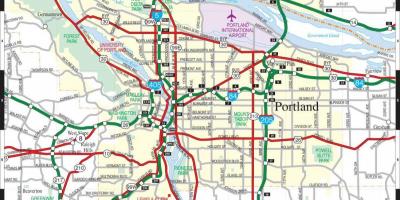 Mapa Portland okolicy metra